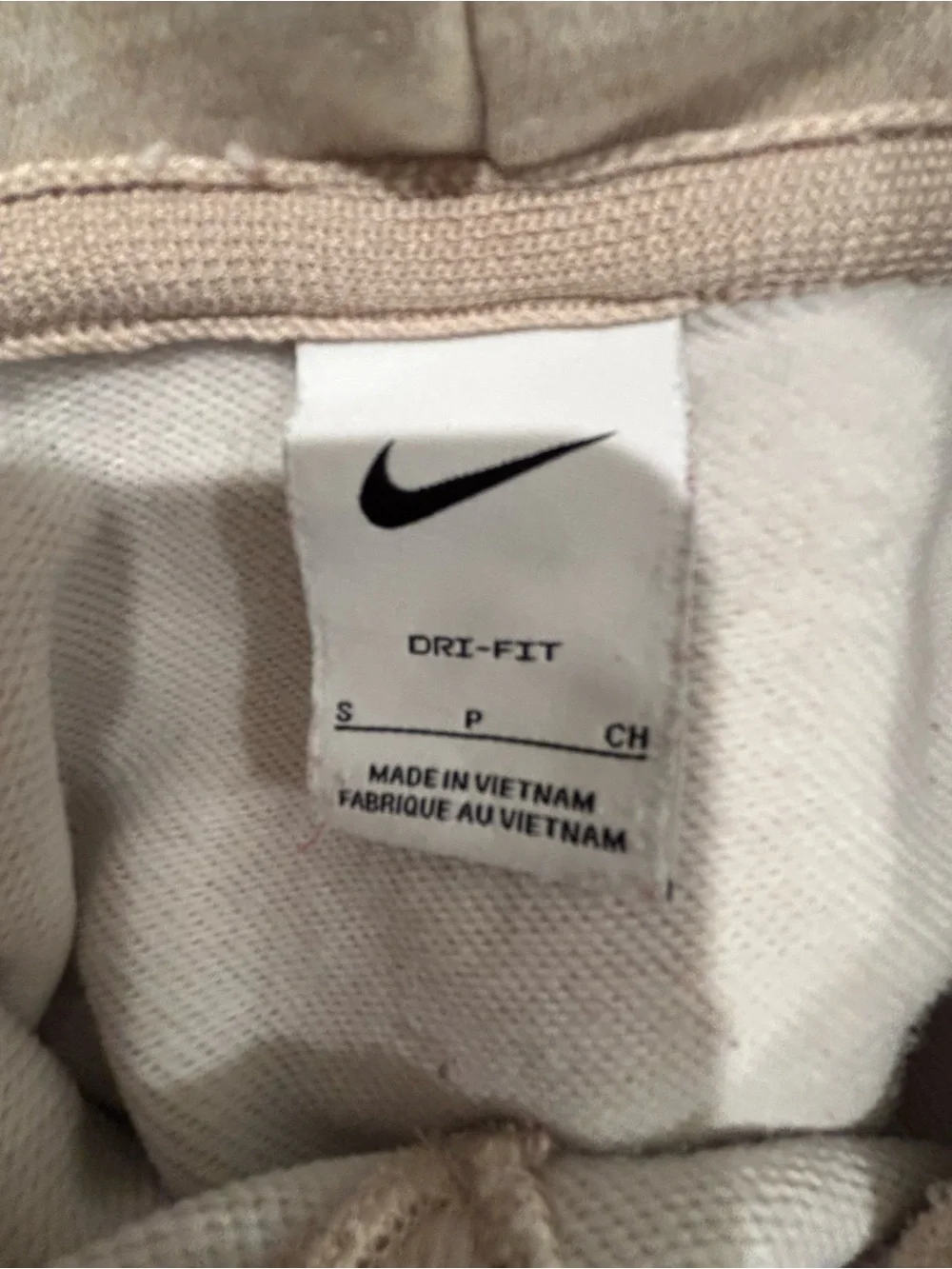 Nike Kids Crewneck Hoodie in Light Taupe